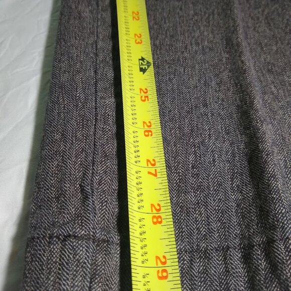 Vintage Lee size 10   brown herringbone-tweed   pant/slacks/trousers - Picture 11 of 16